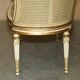 Louis XVI Bergère canapé in gilded wood with double caning