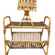 1950s Italian Rattan Side Table