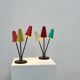 Set of two colorful table lamps
