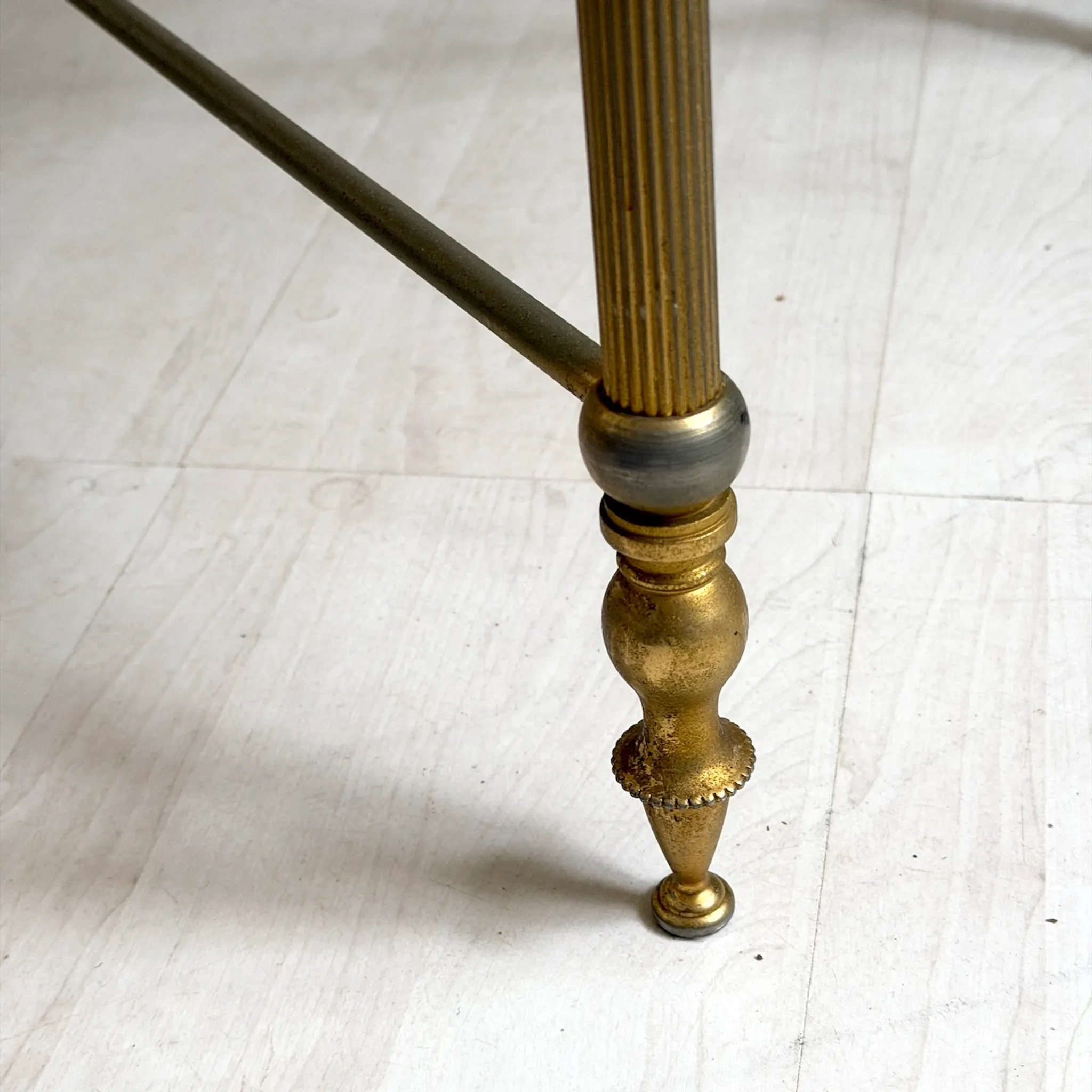 Vintage coffee table in 1970s neoclassical style.