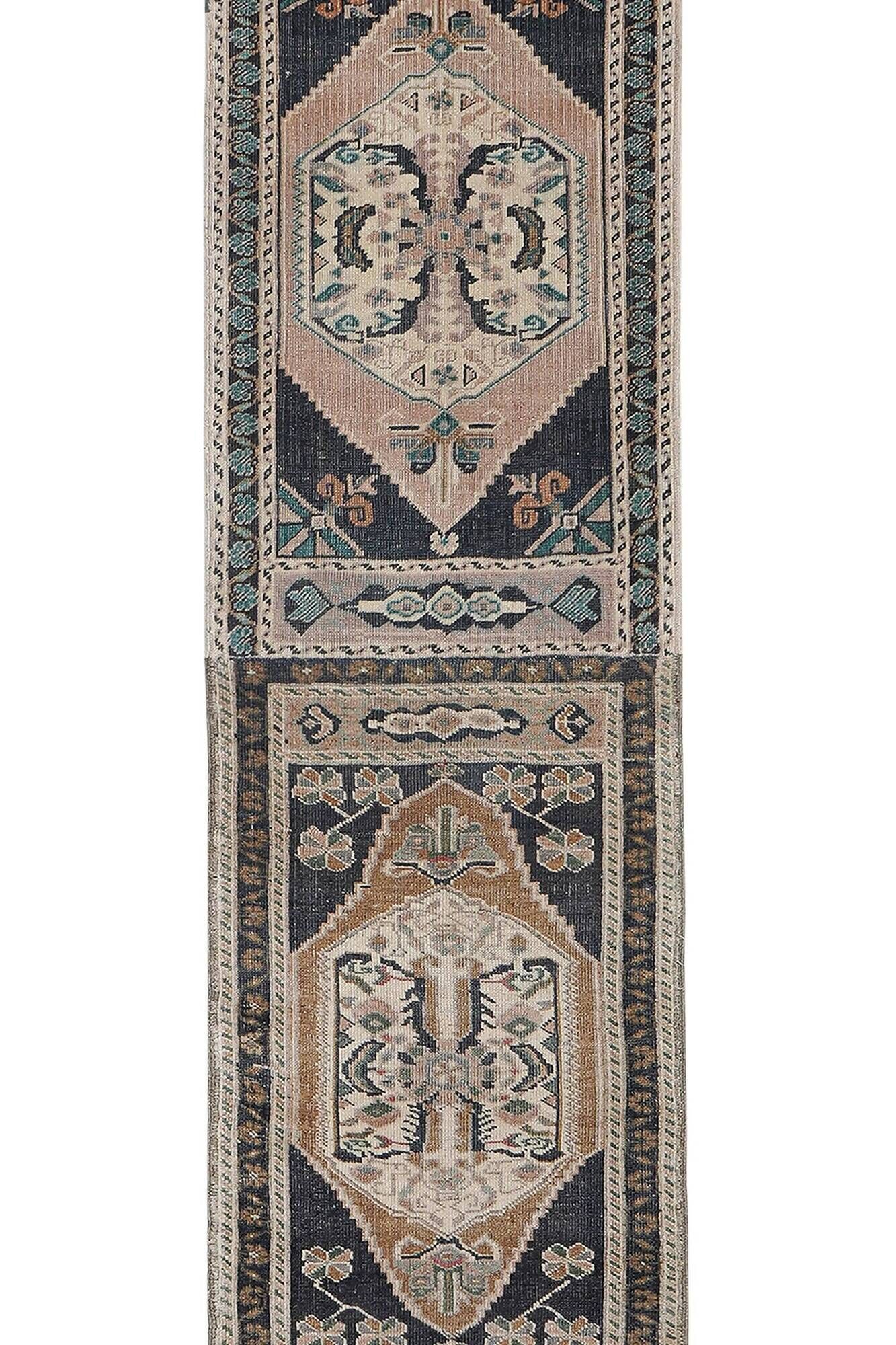 Tapis de couloir turc vintage 59x200 cm