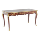 Bureau plat de style Louis XV à décor de scènes lacustres. Circa 1850.