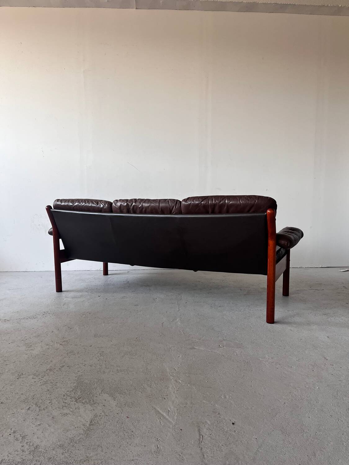 Three Seater Leather Sofa, 1970’s Sweden