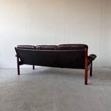 Three Seater Leather Sofa, 1970’s Sweden