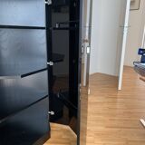 Black lacquered cabinet by Kazuhide Takahama for Cassina, 1980