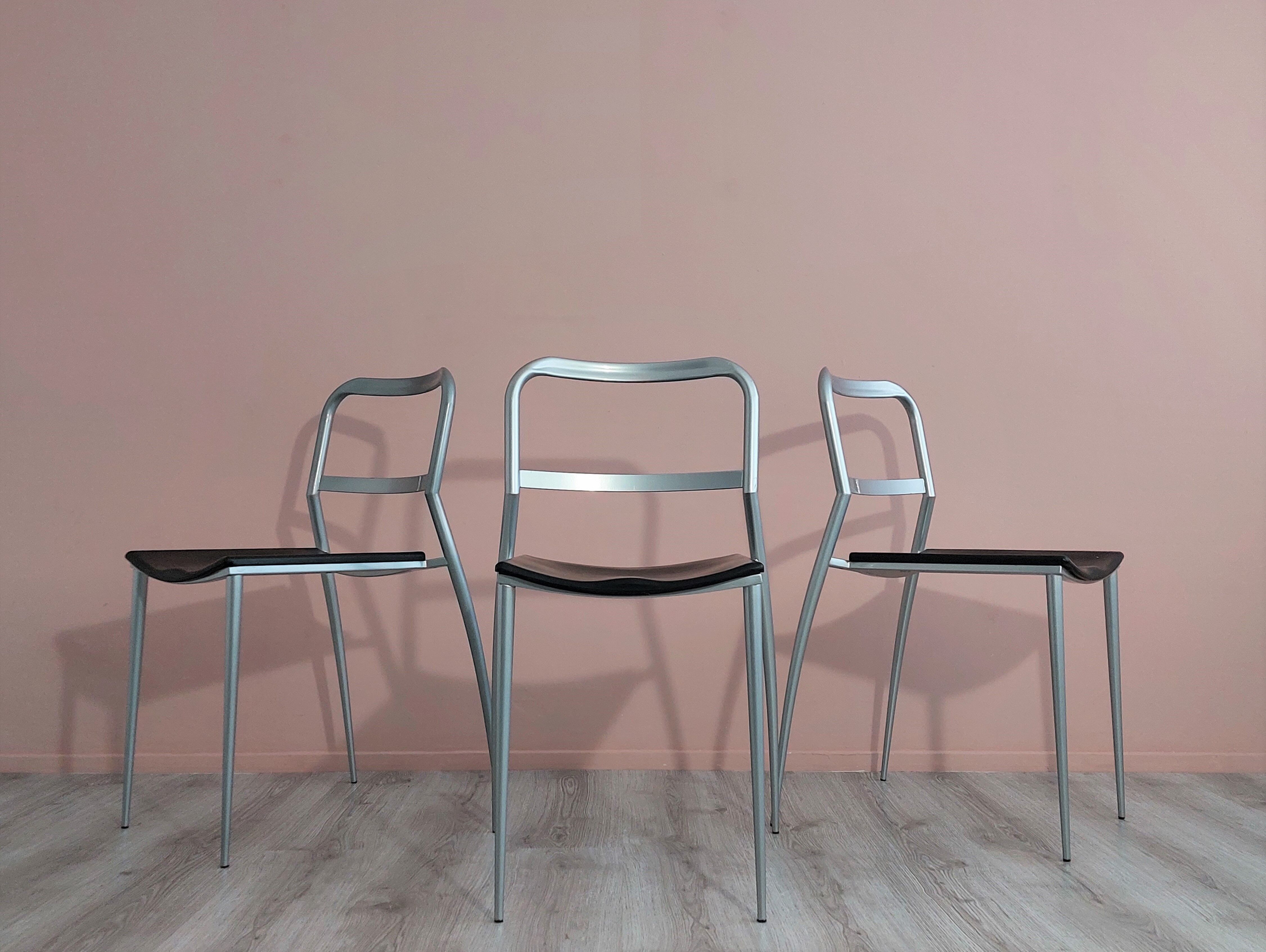 Postmodern Dining Chairs by Maurizio Peregalli for Zeus Collezione 1980's.