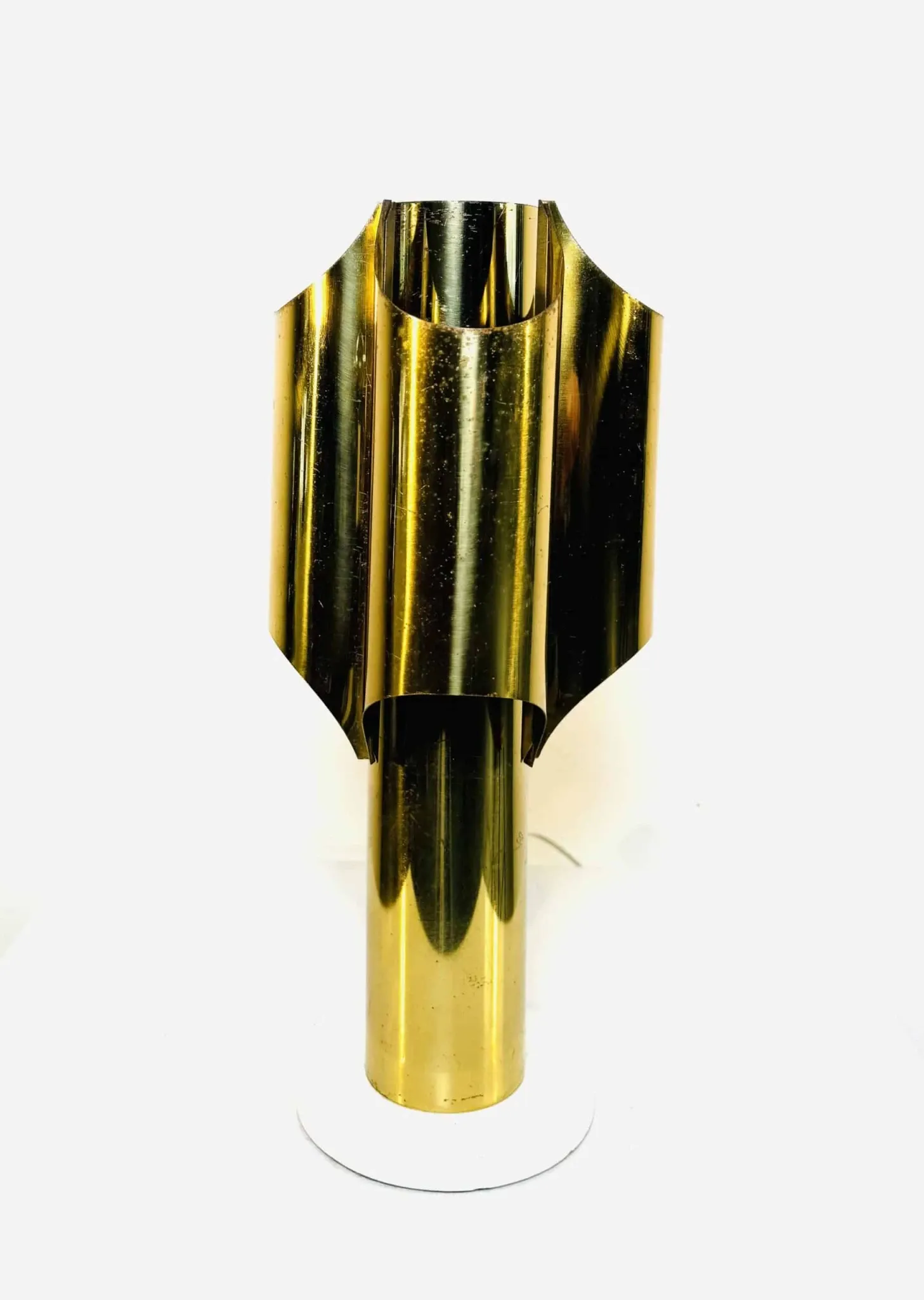 Type 742 Brass Coloured 'Orgue' Table Lamp, Possibly Maison Charles, France, 1960S