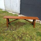 Rustic wooden bench 70's