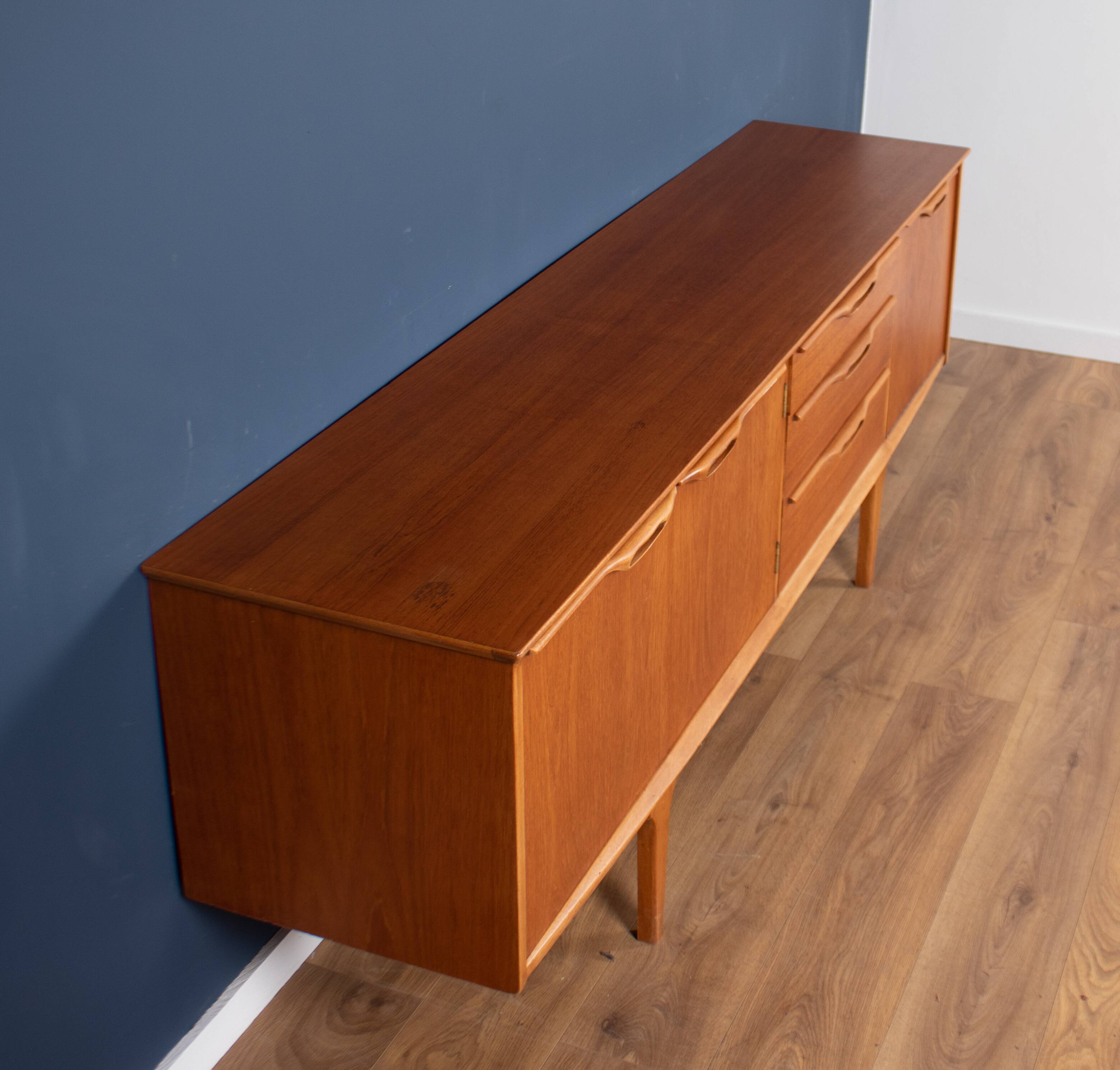 Retro teak 1960s long jentique classic mid century sideboard