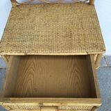 Vintage rattan bedside