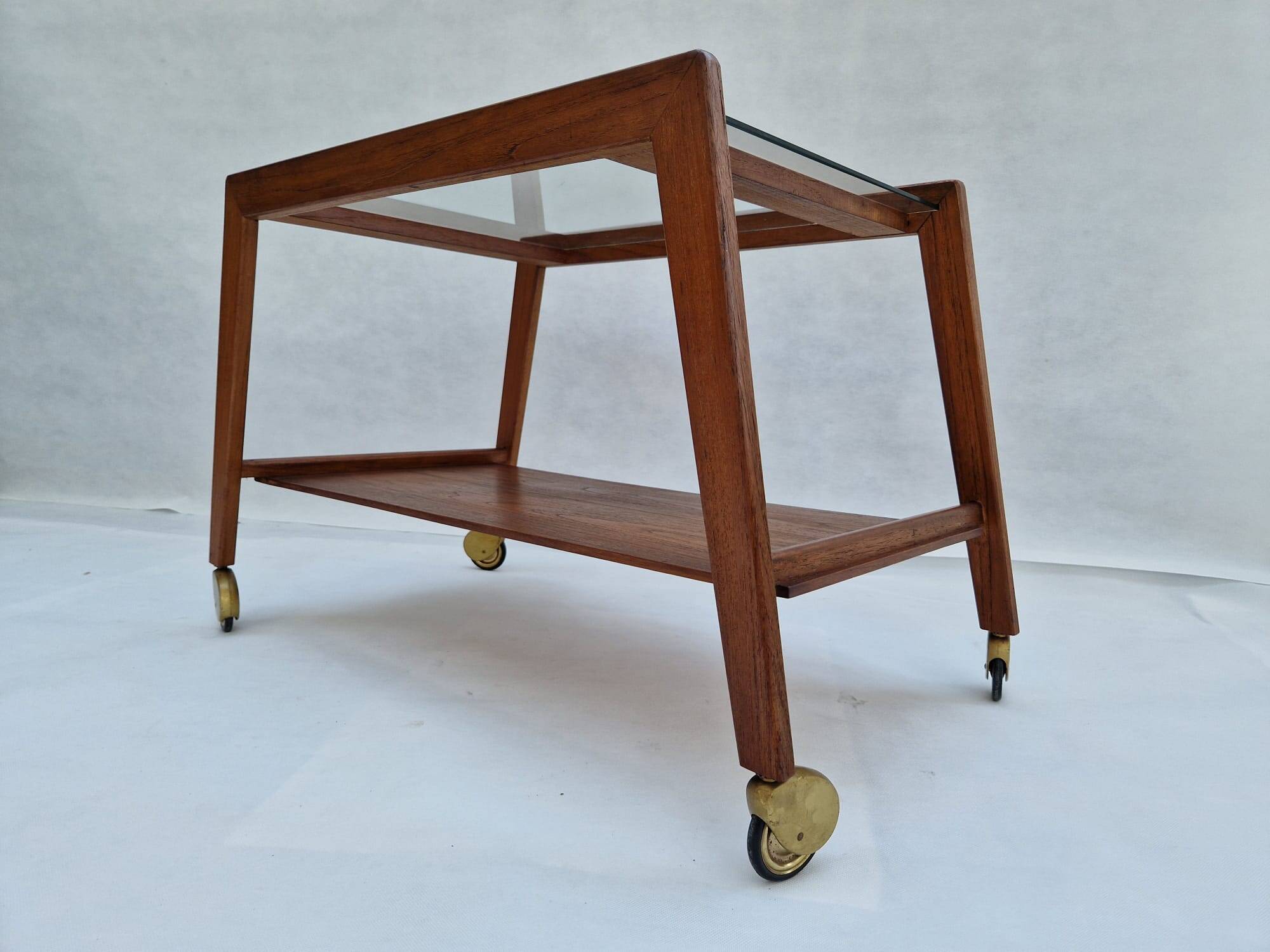 Table basse scandinave sur roulettes, 1960