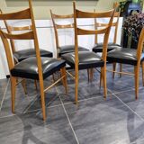 Set of 6 Italian design chairs from the 1960s