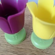 Lot de deux coquetiers tulipes