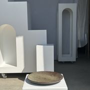 Plat en céramique vert indonésien D:26,5
