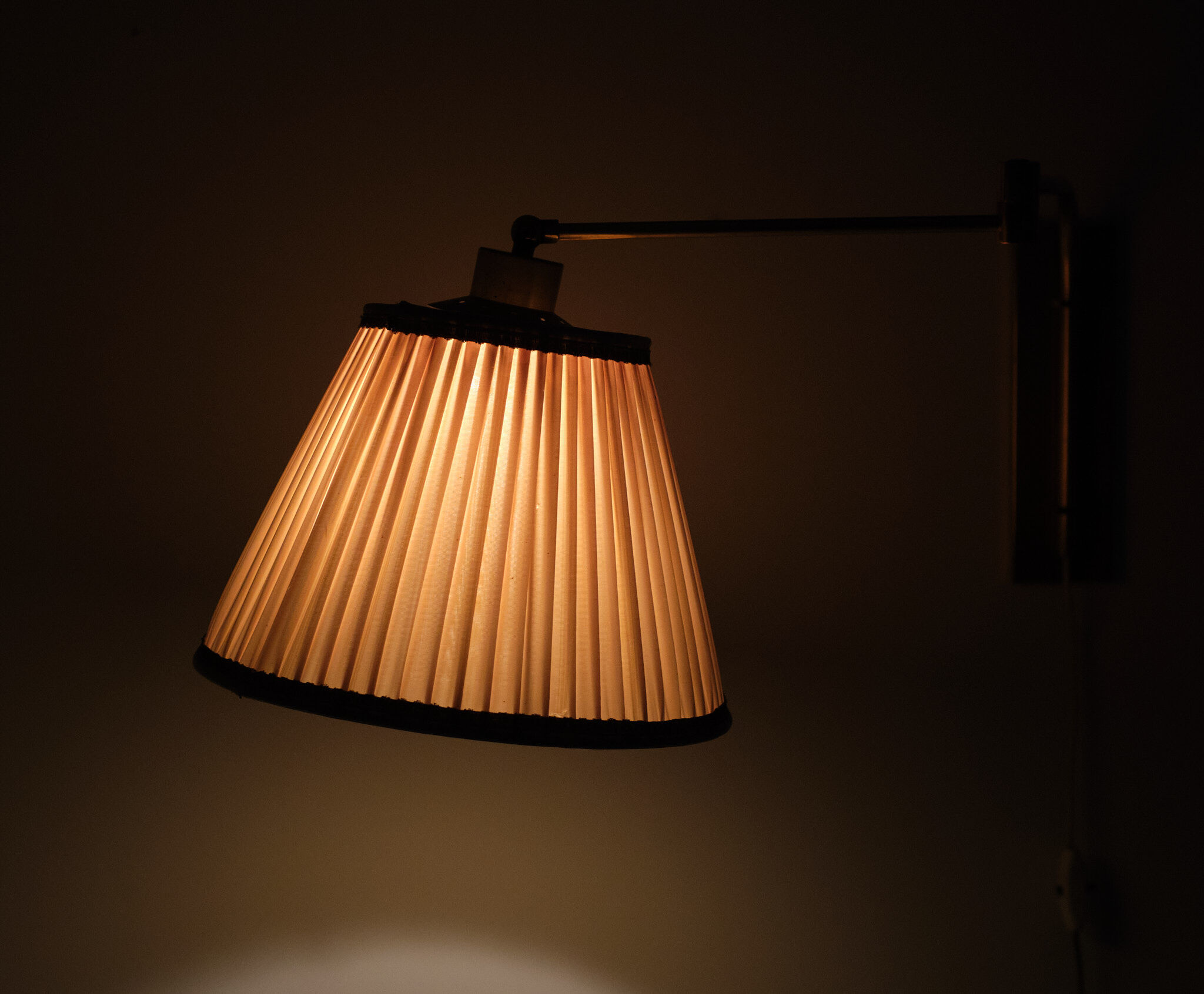 Brass harmonica scissor wall lamp 1960s holland