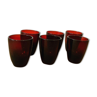 Set of 6 digestive glasses