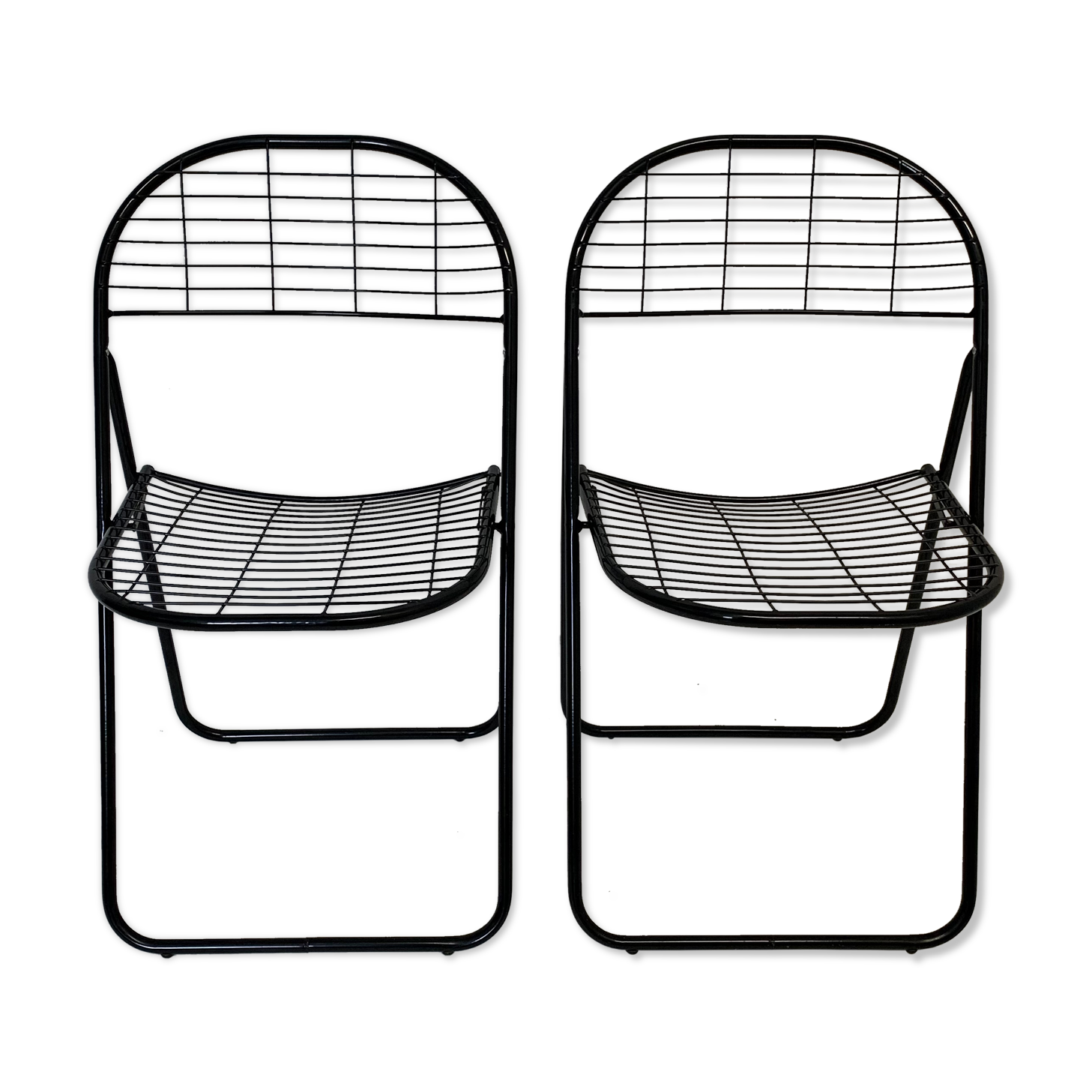 Ensemble de 2 chaises métalliques post-modernes par Niels Gammelgaard pour Ikea, années 1980