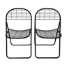 Ensemble de 2 chaises métalliques post-modernes par Niels Gammelgaard pour Ikea, années 1980