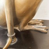 Lamp with brass duck