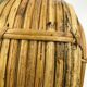 Brass wicker rattan basket from the 70s