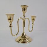 Vintage Brass Candlestick, Czechoslovakia, 1960's.
