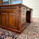 Classic English Desk Partnerdesk Black Leather
