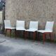 Lot de 4 chaises en simili cuir des années 1950