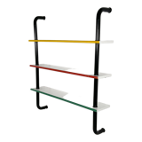 Multicolored tubular wall shelf, 1980