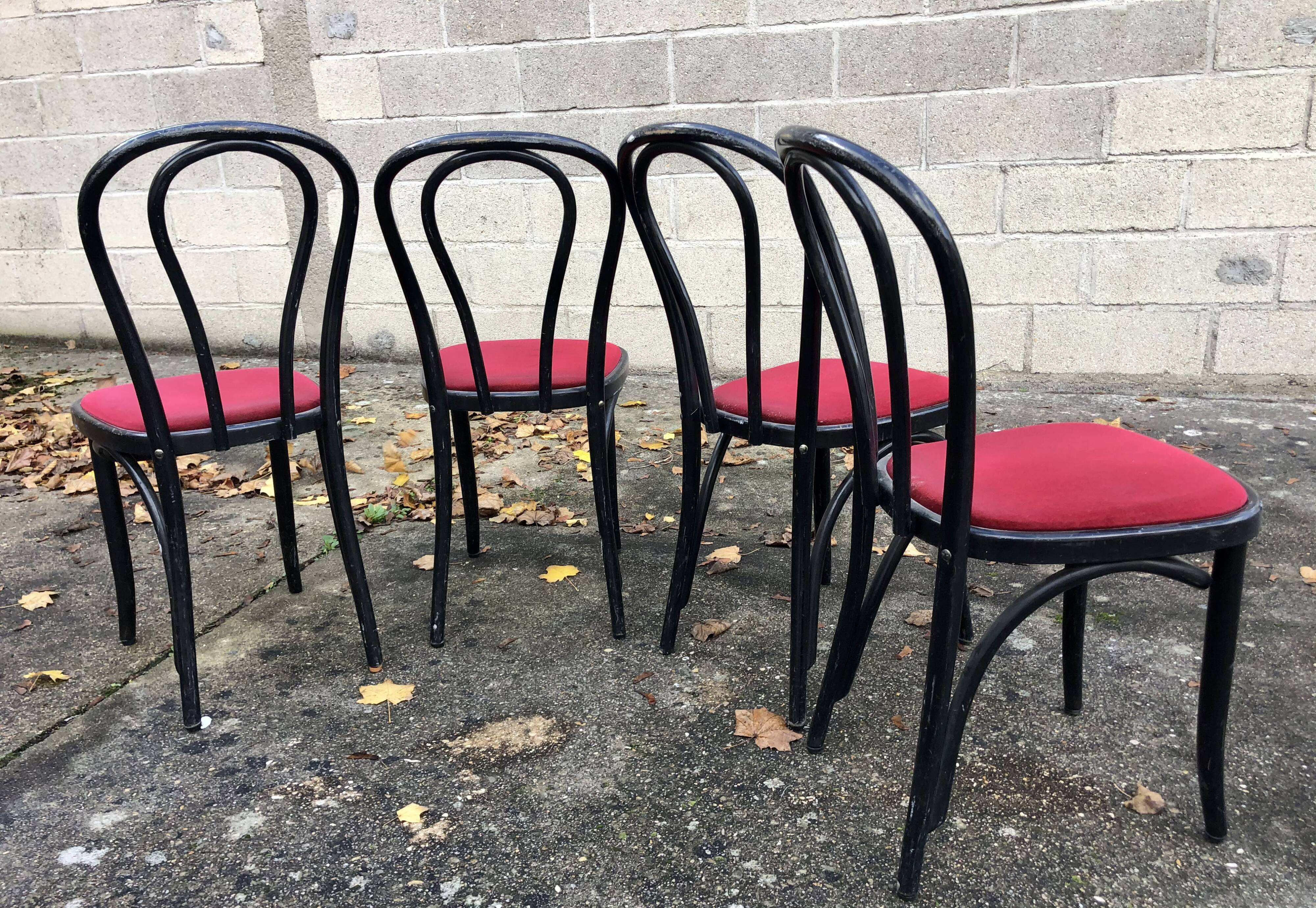 4 Wooden bistro chairs