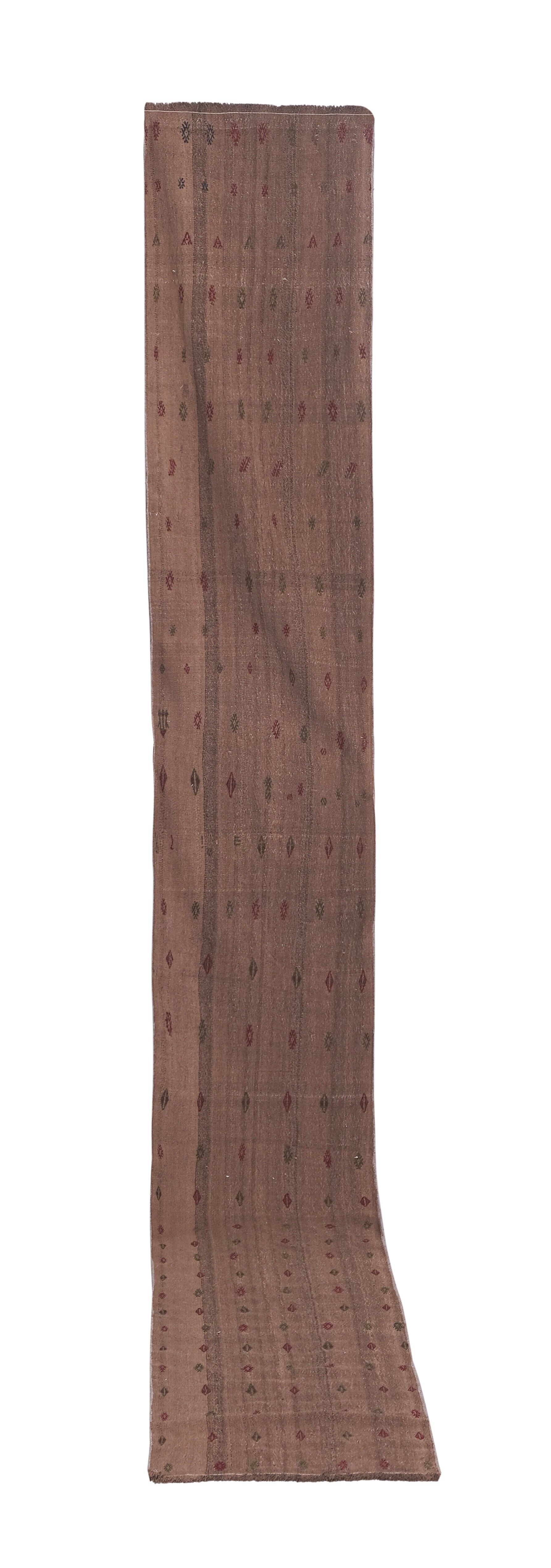 Vintage Turkish rug from Oushak, hand-woven 65x500 cm