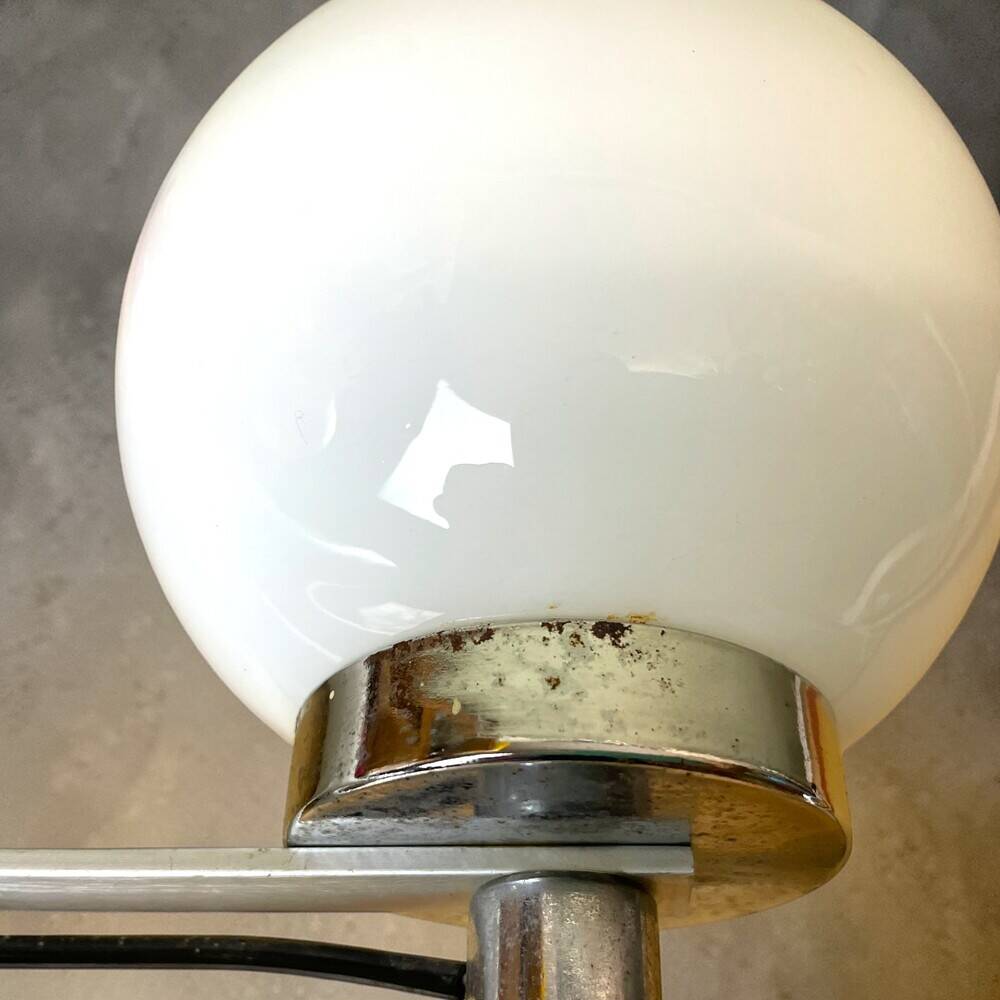 Opaline white glass wall sconce light