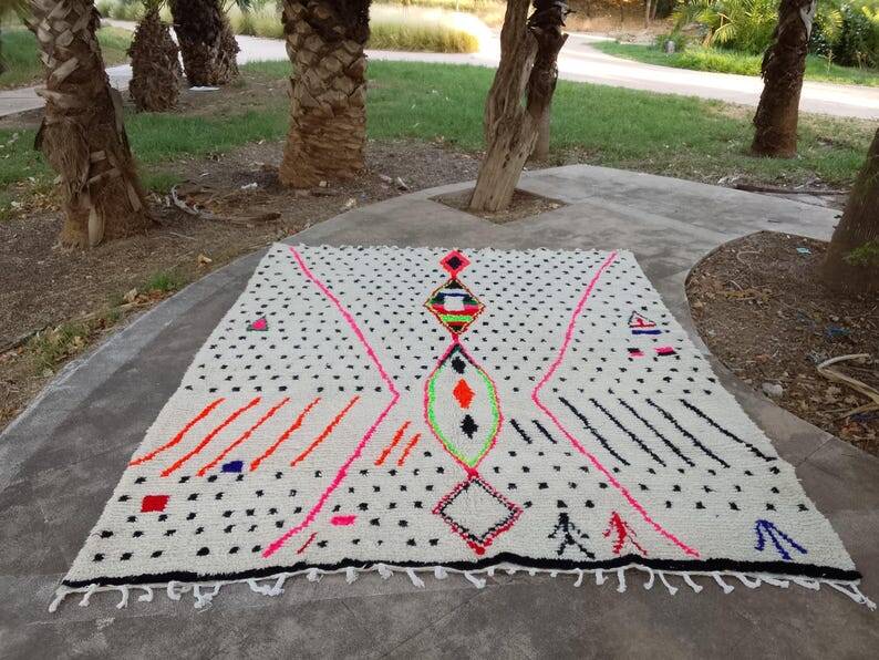 Tapis berbère marocain en laine fait main