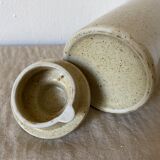 Théière en grès vintage fleurs