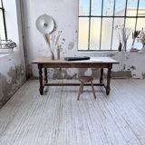 Farm table with turned legs, made of pine and birch, 180cm.