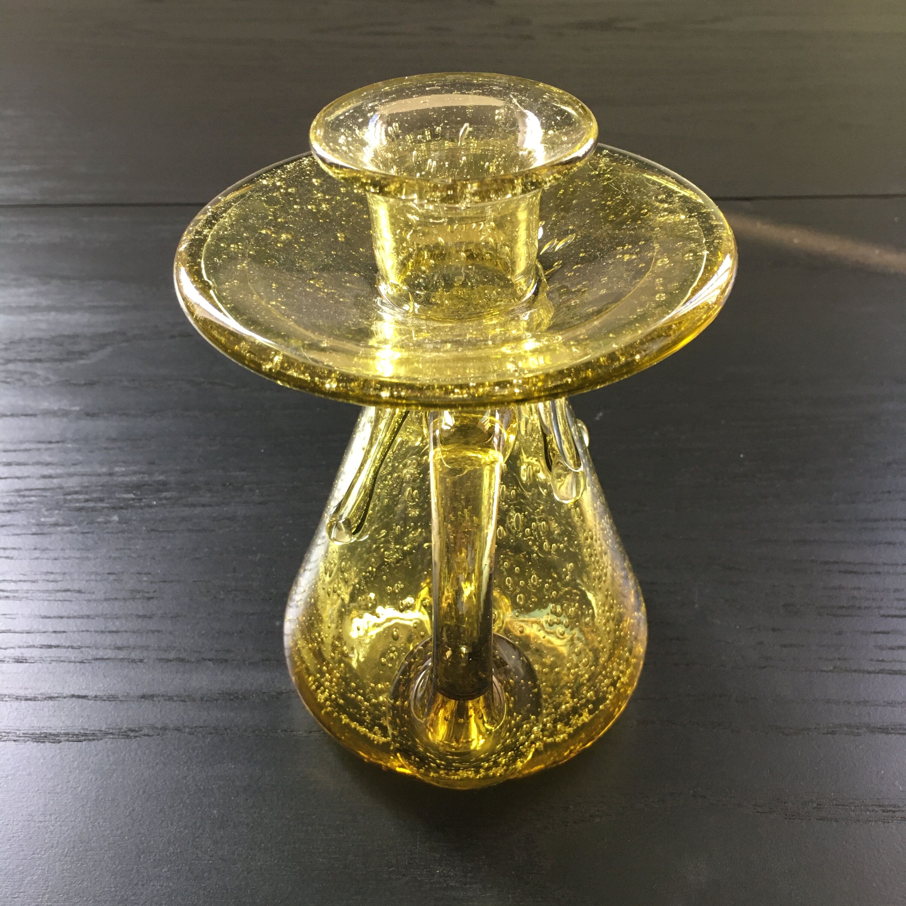 Biot glass candlestick