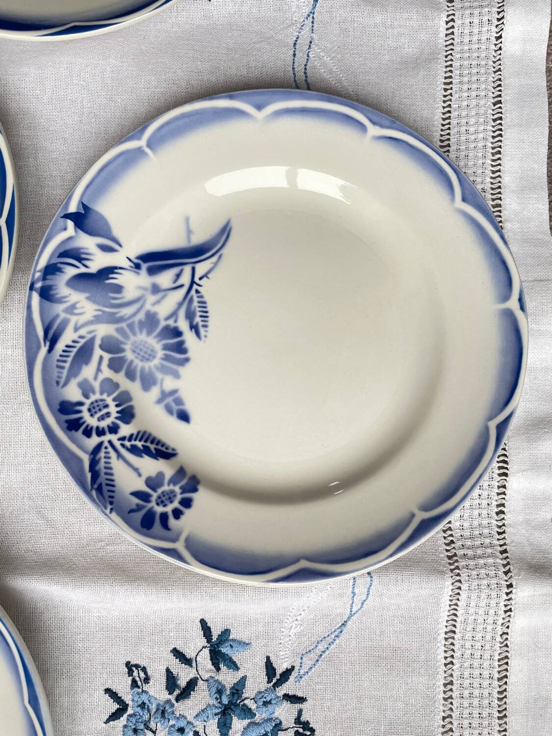 6 dessert plates Sarreguemines Digoin Model André