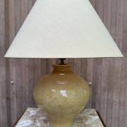 Vintage table lamp in yellow ceramic Nil LPE PM France