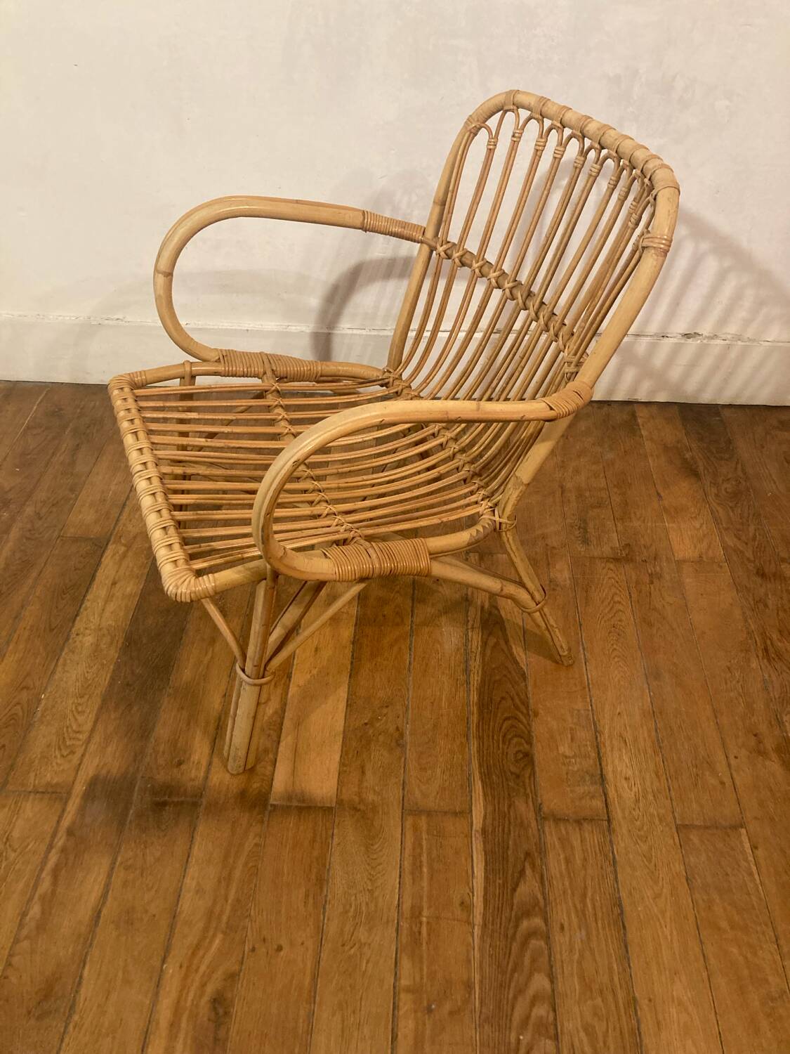 Vintage rattan armchair