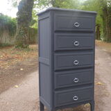 Renovated black chest of drawers