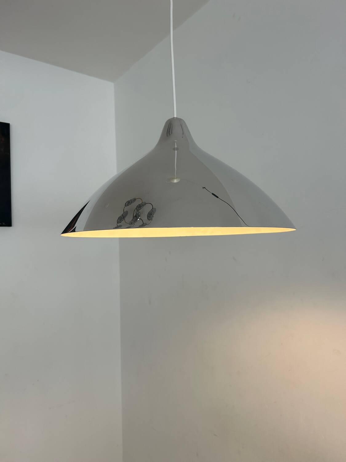 Vintage chrome pendant Lisa Johansson-Pape for Orno