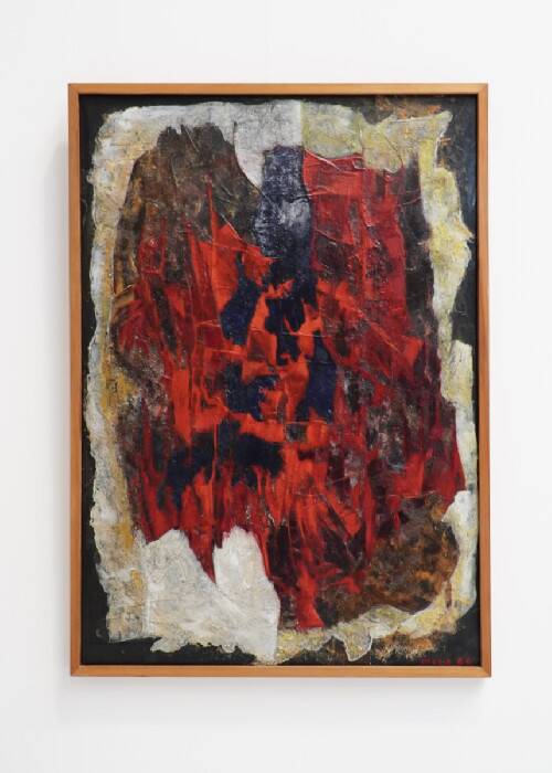 Jozef Mees, Large Abstract Oil on Board 1966