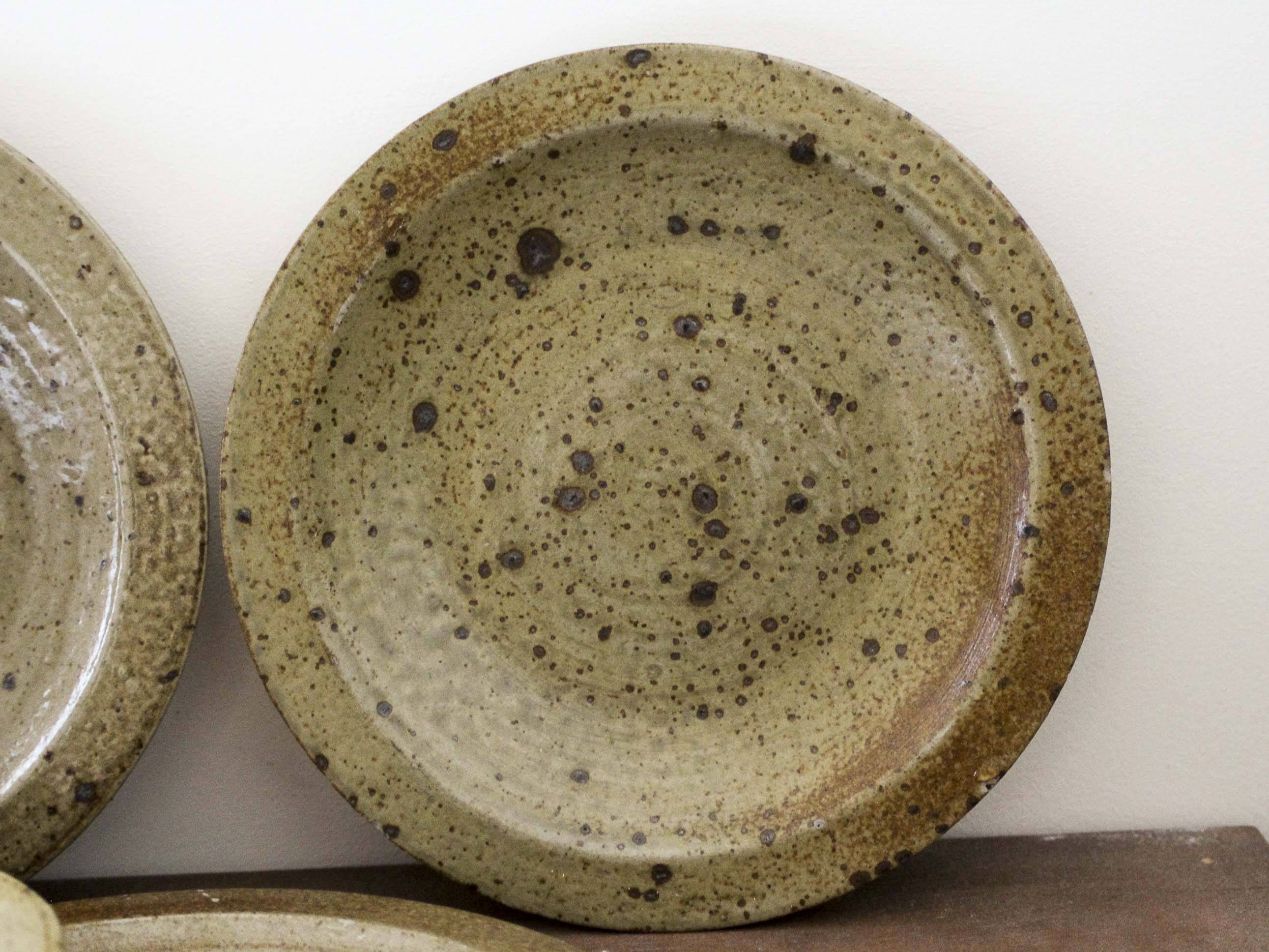 6 pyrite stoneware dessert plates