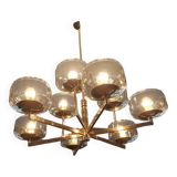 Extremely rare - 9-light chandelier, 1970s - Vintage