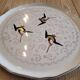 Longwy flat and porcelain pie shovel stork pattern