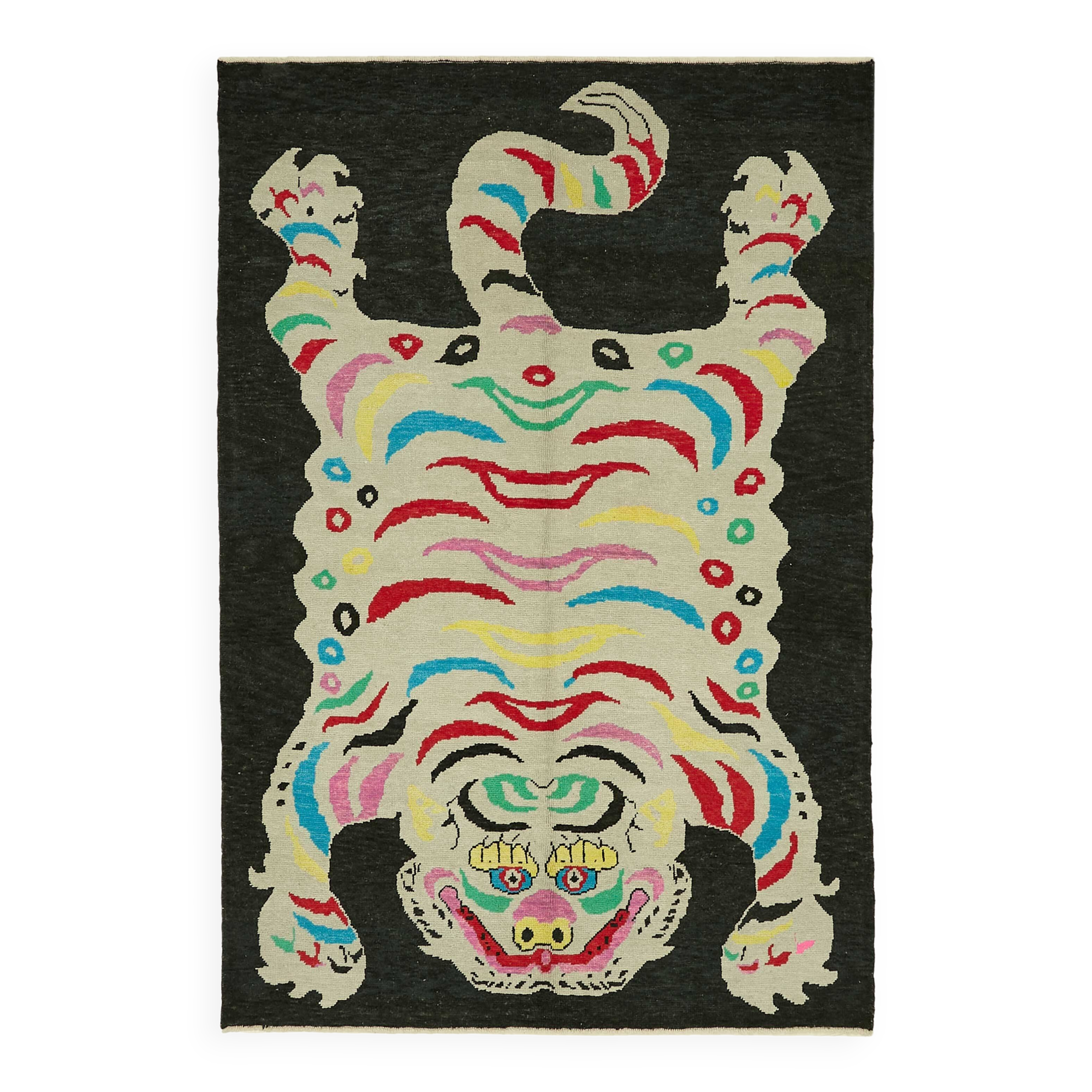 Turkish Handknotted Wool Tiger Rug  208 cm x 310 cm