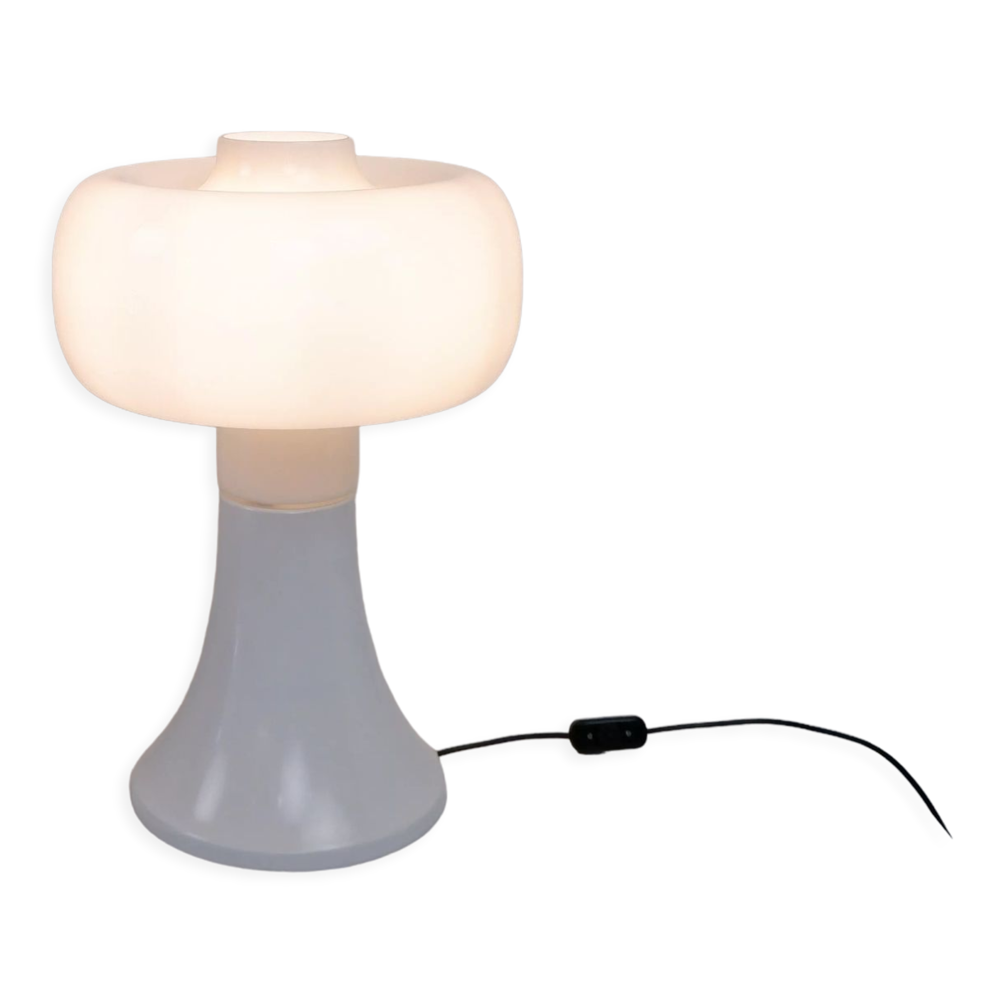Vintage glass table lamp, 1970s