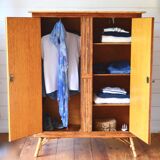 Rattan and bamboo wardrobe