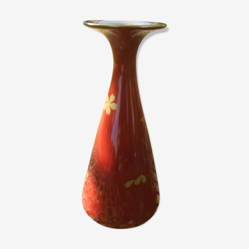 Vase asiatique orange