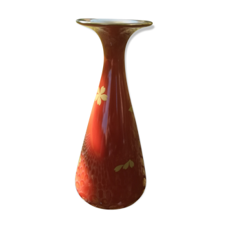 Vase asiatique orange