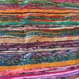Tapis en coton tissé multicolore - 108cm x 180cm